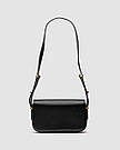 💎 Prada Leather Shoulder Bag Black/Gold 20 х 12 х 5 см, фото 2