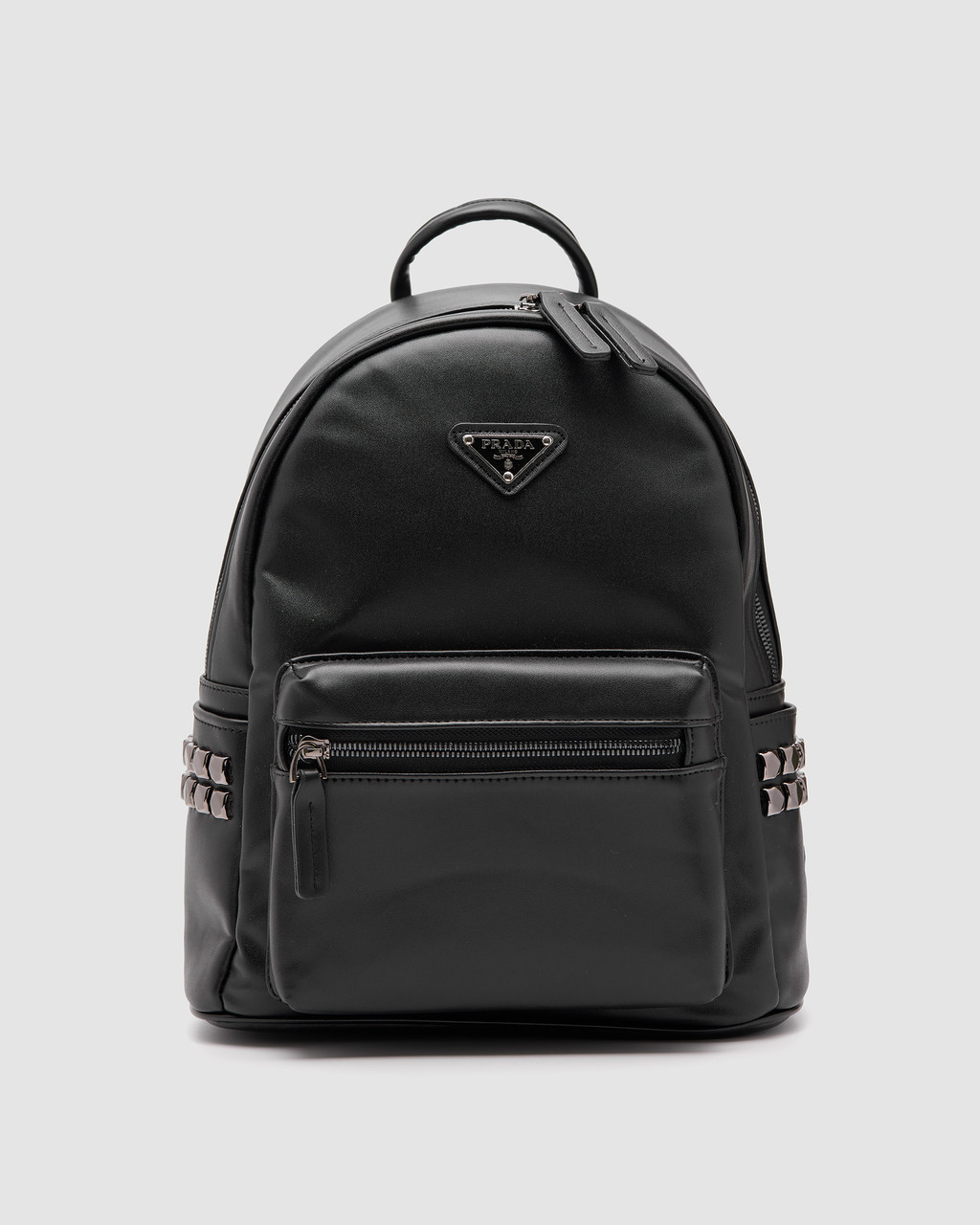 Жіноча брендова сумка Прада Prada Saffiano Leather Backpack Black, фото 1