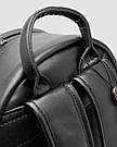 Жіноча брендова сумка Прада Prada Saffiano Leather Backpack Black, фото 3