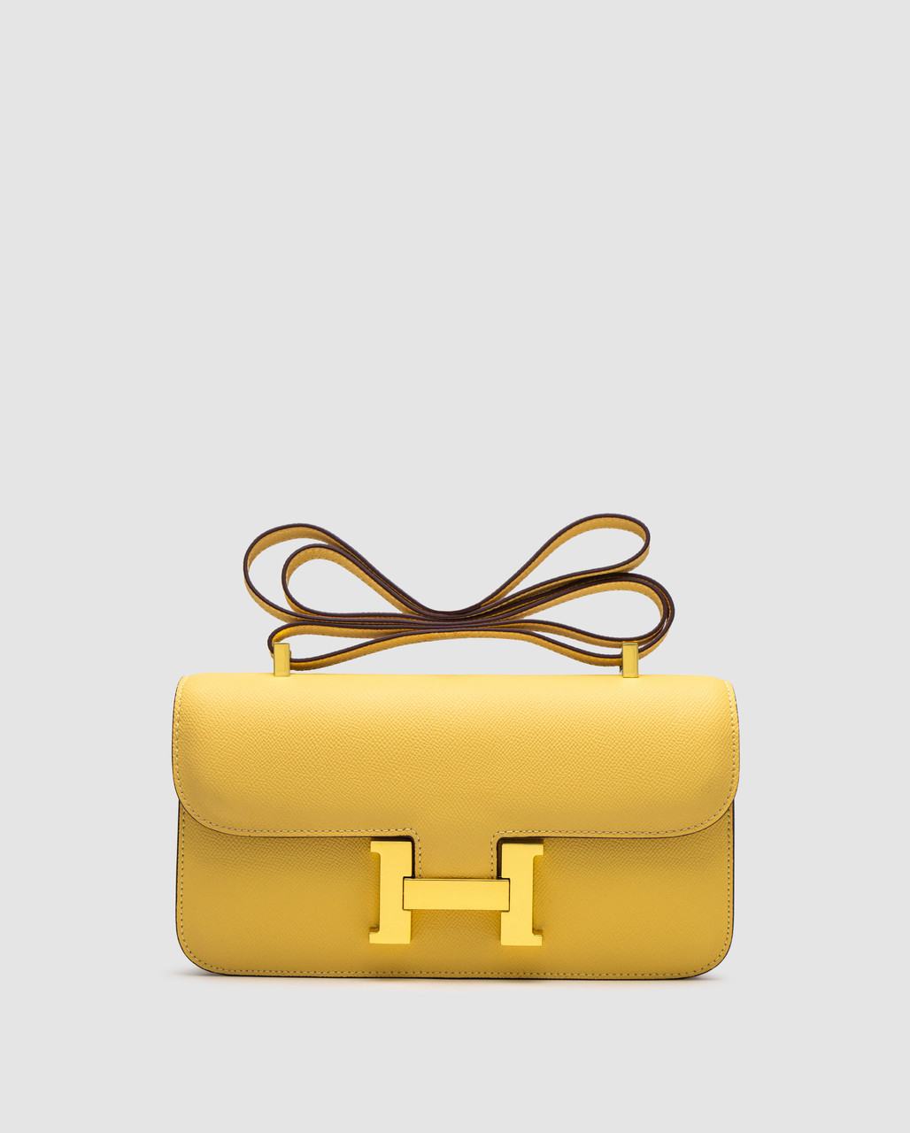 Жіноча брендова сумка Ерме Herme Constance 26 Elan Yellow