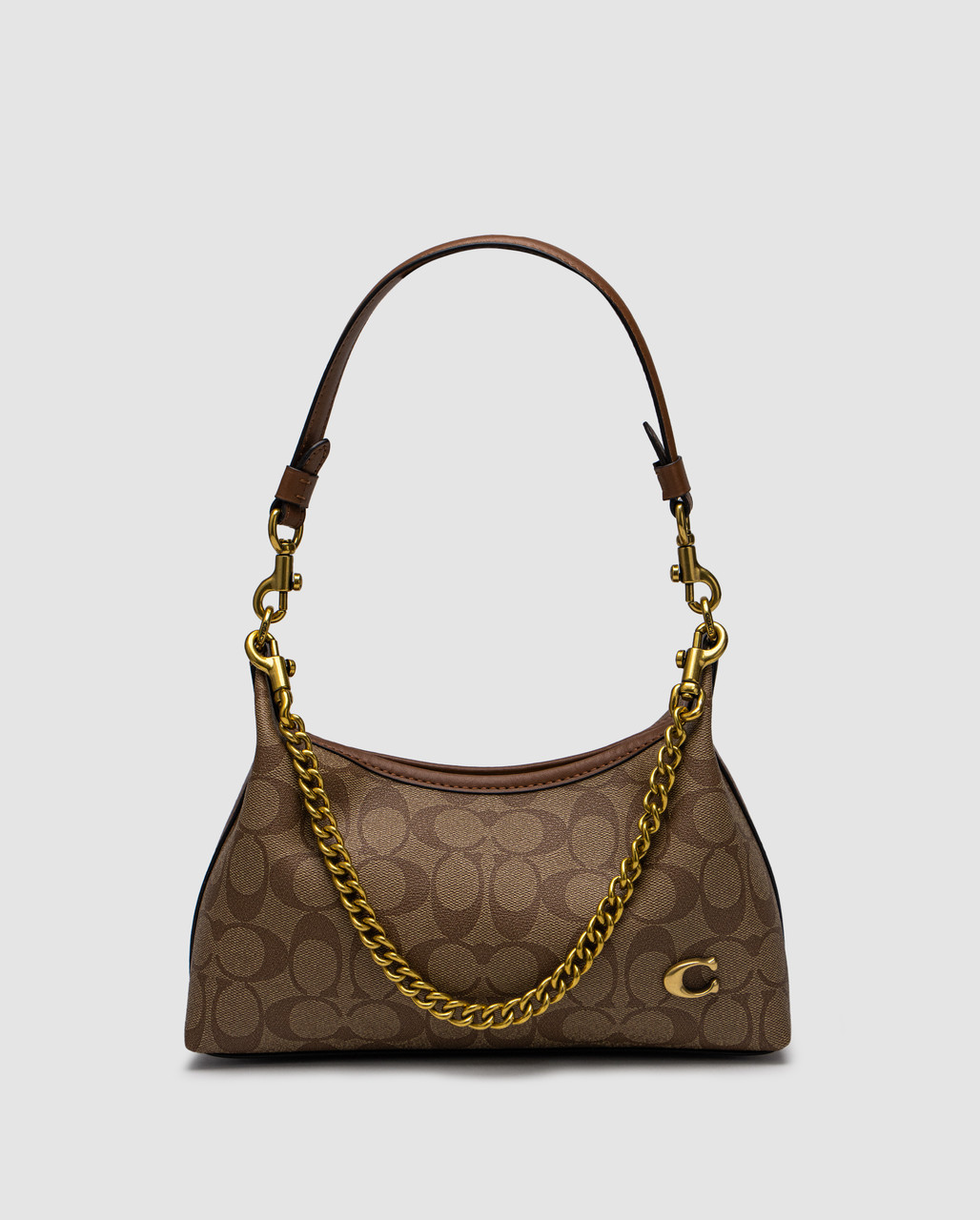 Жіноча брендова сумка Coach Juliet Shoulder Bag Leather IIn Canvas Beige