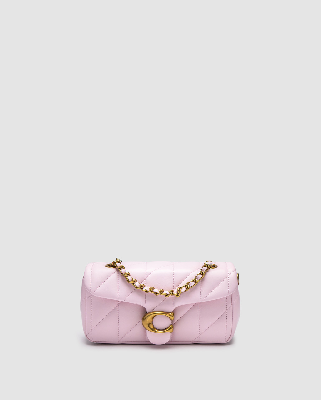Жіноча брендова сумка Коач Coach Tabby Shoulder Bag 20 With Quilting Pink/Gold