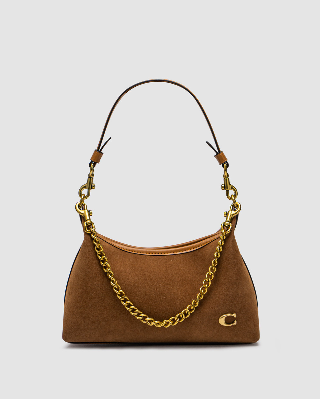Жіноча брендова сумка Coach Juliet Shoulder Bag Honey Brown Suede