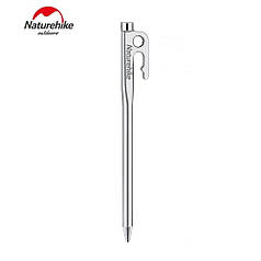Кілок сталевий Naturehike NH19PJ014, 25 см, сірий