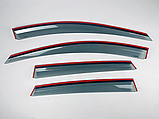 Дефлекторы окон HAWK на Chevrolet Captiva 2013+ Ветровики с хром полоскою Хавк на Шевроле Каптива, фото 7
