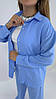 42-52 Жіночий легкий прогулянковий костюм сорочка зі штанами, фото 10