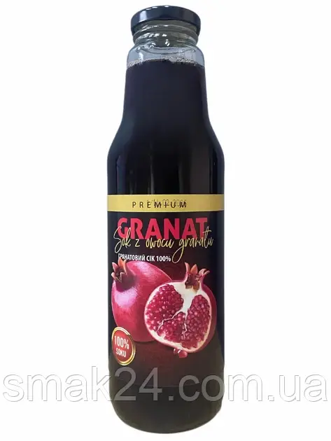Сік гранатовий БЕЗ САХАРА Premium Granat Польща 750 мл