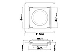 Трап для душу, Злив в підлогу, отвір 90мм CD150-90-B, узор PLAIN, фото 4