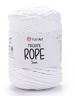 Макраме Rope 5 мм YarnArt-751 білий
