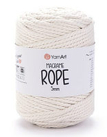 Макраме Rope 5 мм YarnArt-752 молочний