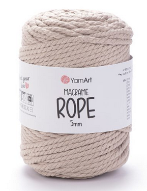 Макраме Rope 5 мм YarnArt-753 беж, фото 1