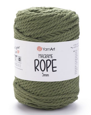 Макраме Rope 5 мм YarnArt-787 олива, фото 1