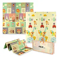 Килимок дитячий 195x180 см Nils Fun Zoo MD04 складний навчальний для дітей W_2505