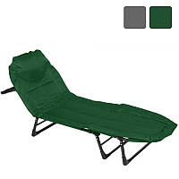Шезлонг лежак садовий Bonro B2002-4 розкладне ліжко W_2274 Зелений