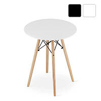 Стіл круглий JH 60 см для кухні столової вітальні W_2528 Білий