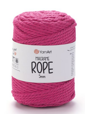 Макраме Rope 5 мм YarnArt-803 малина, фото 1