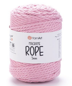 Макраме Rope 5 мм YarnArt-762 рожевий, фото 1
