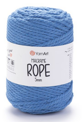Макраме Rope 5 мм YarnArt-786 синій, фото 1