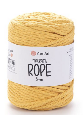 Макраме Rope 5 мм YarnArt-764 жовтий, фото 1