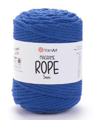 Макраме Rope 5 мм YarnArt-772 синій, фото 1
