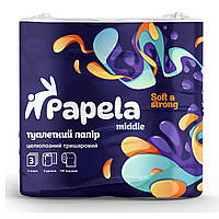 Туалетний папір Papela Middle целюлозний тришаровий (4 рулони)
