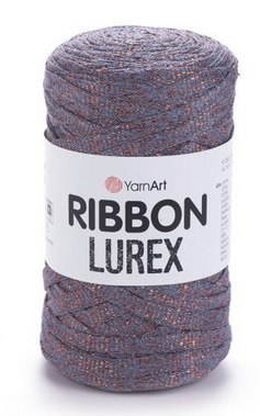 Ribbon Lurex YarnArt-731 сірий із міддю, фото 1