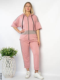 9789-8 Спортивний костюм жіночий на блискавці двунитка батал (4 од: 50,52,54,56)