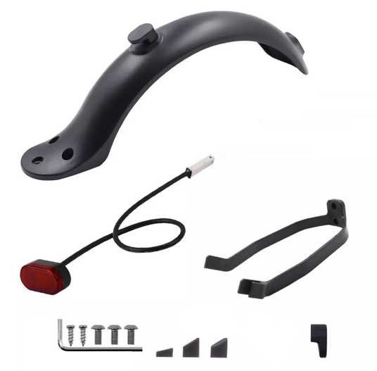 Заднє крило (бризковик) для електросамоката Xiaomi M365/Pro з ліхтарем, гачком, фото 1