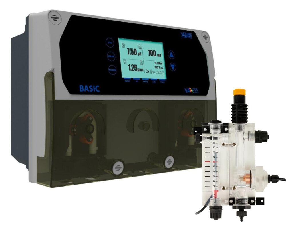 Вимірювально-дозуюча станція VA DOS EXACT pH/FCL із перистальтичними насосами - 1,5 л/год.