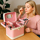 Кейс для косметики чотирирівневий (29×29×18см), MRA-25-26 / Кейс косметичний / Косметичка органайзер, фото 2