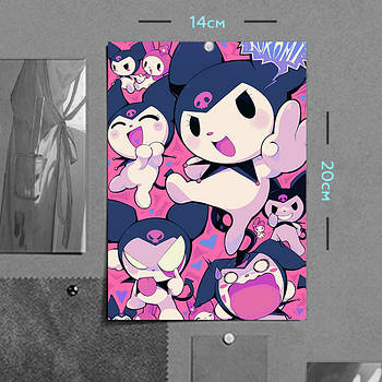"Куромі (Хеллоу Кітті / Hello Kitty)" плакат (постер) розміром А5 (14х20см)