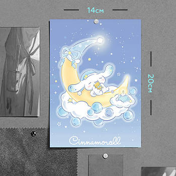 "Сіннамонролл (Хелоу Кітті / Hello Kitty)" плакат (постер) розміром А5 (14х20см)