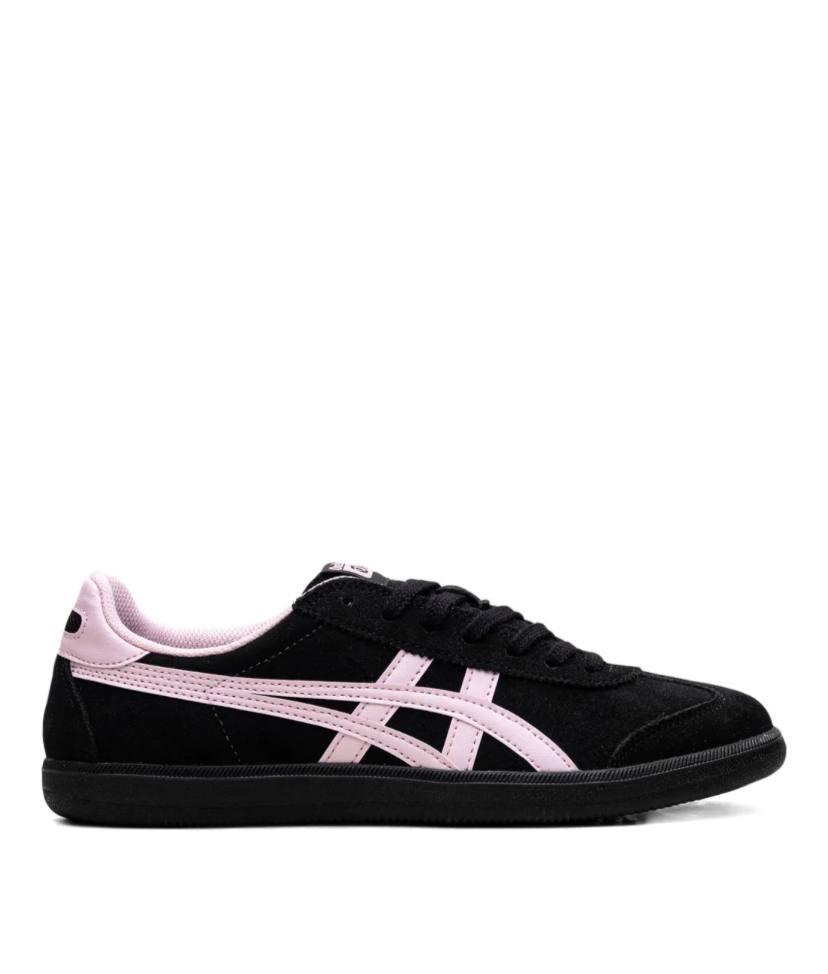 Чорні замшеві жіночі кросівки ASICS Onitsuka Tiger Tokuten Black/Pink Демісезонні повсякденні кеди Асікс Тайгер купити, фото 1