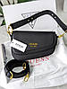 Жіноча сумка Guess Dream Black чорна Сумка Гесс Дрім сідло канва на 1 відділення на довгому ремені, фото 3