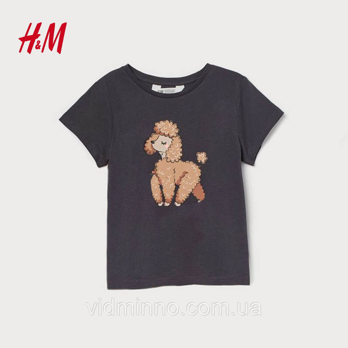 Футболка H&M на дівчинку р.134-140, 8-10 років, песик