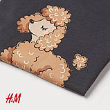 Футболка H&M на дівчинку р.134-140, 8-10 років, песик, фото 3
