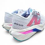 Сірі літні жіночі кросівки Жіночі кросівки New Balance Elite V4 сірі (рожеві/синім), фото 7