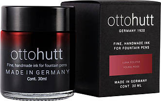 Чорнило Otto Hutt Luna Eclipse Young Rose у скляній баночці 30 мл, колір червоний з запахом троянди, 949110