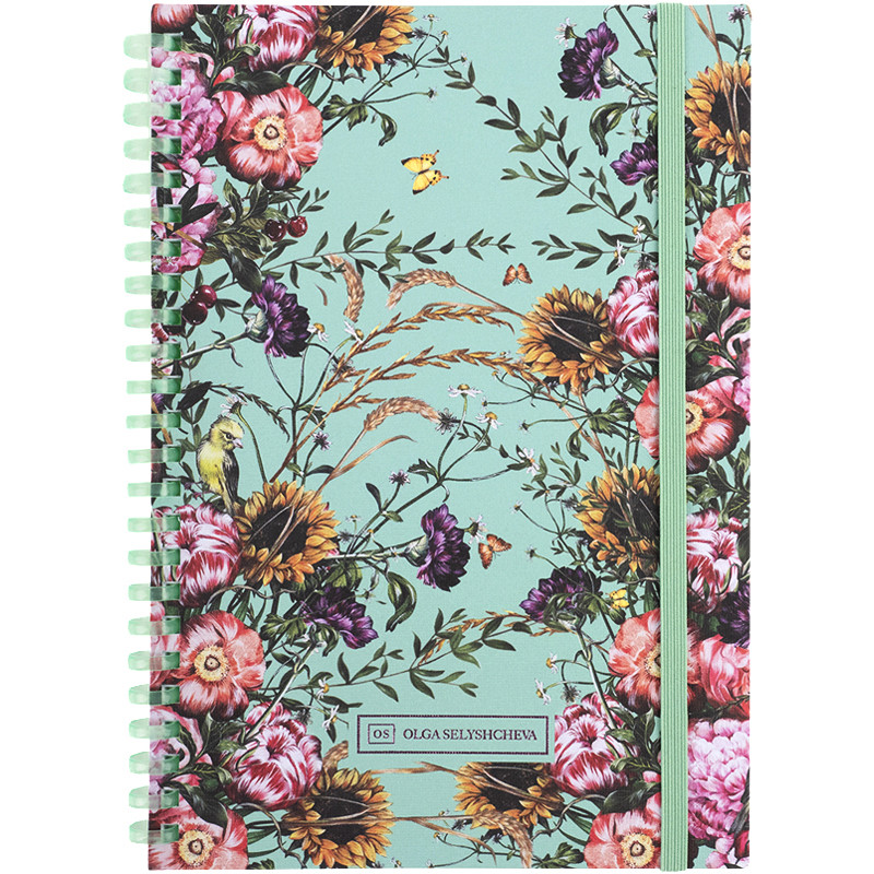 Блокнот пруж. А5 80арк. кліт. карт. обкл. "Aqua field" №8471-8-A-OS/Axent/(1)(24), фото 1