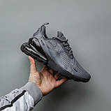 Сірі текстильні чоловічі кросівки Nike Air Max 270 'Grey', фото 2