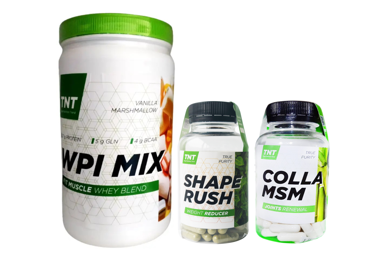Ізолят + Гідролізований ізолят + Казеїн WPI MIX TNT Nutrition 0,9 кг. Смак Ваніль + Жироспалювач + Колаген, фото 1
