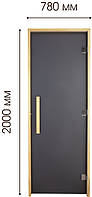 Двері для лазні та сауни Tesli Lux Graphite 2000х800, фото 4