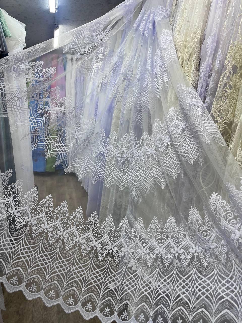 Тюль фатинова корд заввишки 2,8 м. біла