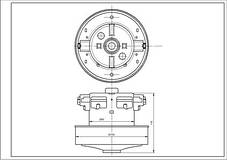 Двигун (мотор) для пилососа Gorenje KCL230-19 464806 1900W (з виступом), фото 2