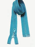 Замок-блискавка  роз'ємний пластиковий №5 "Трактор" ,1 бігн., 60 см. Голубий темний Застежка молния