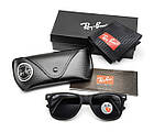 Окуляри Ray Ban Wayfarer 2140 з поляризацією, чорні, матові (carbon), фото 6