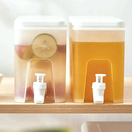 Диспенсер для води та рідин з краником, пластиковий контейнер (90), фото 1