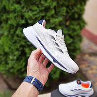 Літні текстильні Чоловічі кросівки Adidas Supernova Stride білі з синім та помаранчевим