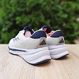 Літні текстильні Чоловічі кросівки Adidas Supernova Stride білі з синім та помаранчевим, фото 6