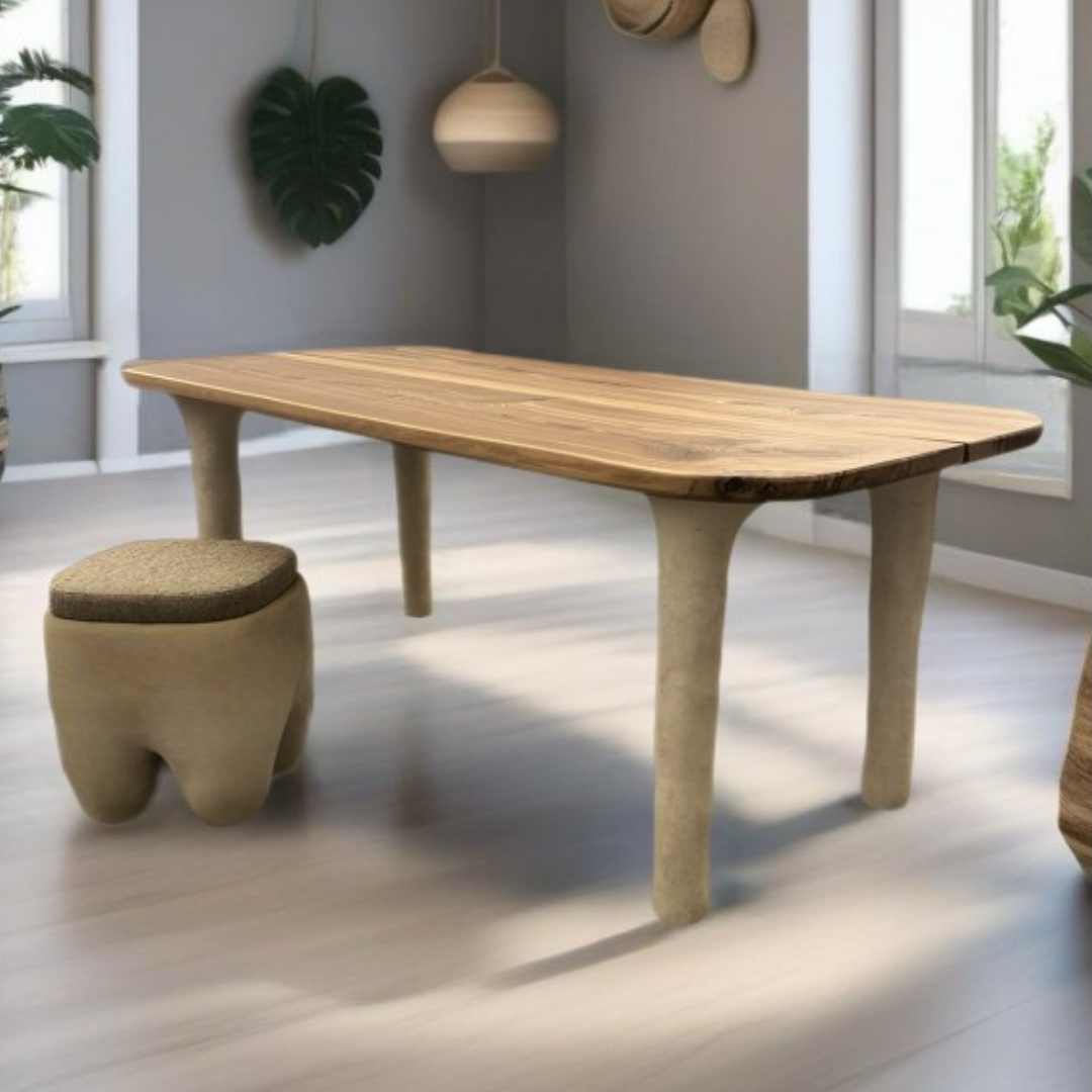 Стіл обідній Wood White  кухонний столик дерев'яний сучасний прямокутний з дерева кухонні столи столики для кухні ясен